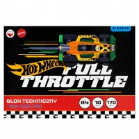 Ilustracja Starpak Blok Techniczny A4 Biały Hot Wheels 588614