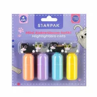 Ilustracja produktu Starpak Zakreślacie Mini 4 kolory Kotki 563030