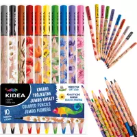 Ilustracja produktu Kidea Kredki Ołówkowe Jumbo Kwiaty 567624