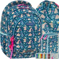 Ilustracja produktu AstraBag Zestaw Szkolny Candy Bunny 3el. Plecak AB330 502026001 + Worek 507026001 + Piórnik 503026002