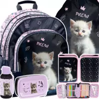 Ilustracja produktu Paso Zestaw Szkolny 5el White Cat Plecak PP26CD-090 + Piórnik PP26CD-P001 + Worek PP26CD-712