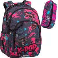 Ilustracja produktu CoolPack Zestaw Szkolny K-Pop Dark 2el. Plecak Basic Plus F003036 + Piórnik F062036