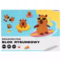Ilustracja produktu Starpak Blok Rysunkowy A4 Biały Kapibara 1szt 592249