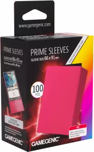 Ilustracja produktu Gamegenic: Prime Sleeves 66x91 mm - Koszulki na Karty - Red - 100 sztuk