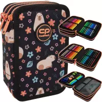Ilustracja produktu CoolPack Jumper 3 Piórnik Trzykomorowy Z Wyposażeniem Capybara Kapibara F067937