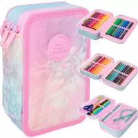 Ilustracja produktu CoolPack Jumper 3 Piórnik Trzykomorowy Z Wyposażeniem Tie Dye F067912