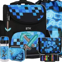 Ilustracja produktu Starpak Zestaw 5el. Pixel Blue Tornister 552620 + Worek 552612 + Piórnik 552621 + 558659 + 558652 558655