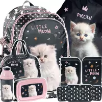 Ilustracja produktu Paso Zestaw Szkolny 6el. Biały Kot Plecak PP25CO-081 + Piórnik PP25CO-P001BW + Worek PP25CO-712 + Torba PP25CO-074