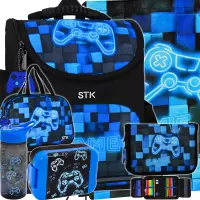 Ilustracja produktu Starpak Zestaw 6el. Pad Blue Tornister 552619 + Worek 552612 + Piórnik 552621 + Torba 552615 + 511025005 + 511025006