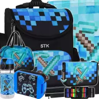 Ilustracja produktu Starpak Zestaw 6el. Pixel Blue Tornister 552620 + Worek 552613 + Piórnik 552623 + Torba 552616 + 558659 + 558652 558655