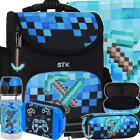 Ilustracja produktu Starpak Zestaw 5el. Pixel Blue Tornister 552620 + Worek 552613 + Piórnik 552636 + 558659 + 558652 558655