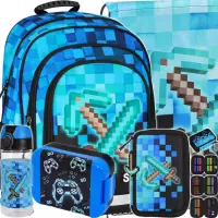 Ilustracja produktu Starpak Zestaw 5el. Pixel Blue Plecak 552609 + Worek 552613 + Piórnik 552628 + 558659 + 558652 558655