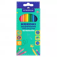 Ilustracja produktu Starpak Kredki Ołówkowe 12 kolorów Trójkątne STARPAK 580596