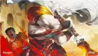 Ilustracja Gamegenic: Magic the Gathering - Secrets of Strixhaven - Prime Playmat - Mata do Gry - Ajani's Response