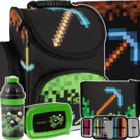Ilustracja produktu Starpak Zestaw Szkolny Pixel Game Kilof 5el. Tornister 506708 + Piórnik 485869 + Worek 485859 + PP24ST-3021 + PP24ST-3022