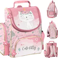 Ilustracja produktu Paso Tornister Szkolny Pink Cat PP26CK-525