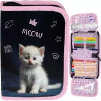 Ilustracja produktu Paso Piórnik Dwuklapkowy z Wyposażeniem White Cat PP26CD-P001