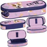 Ilustracja Paso Piórnik Tuba Usztywniona Corgi Lila PP26CG-013