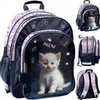 Ilustracja  Paso Plecak Szkolny White Cat PP26CD-090