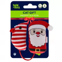 Ilustracja produktu Trik&Roll Zabawka Dla Kota Myszka + Mikołaj 2szt. 7cm. 596769