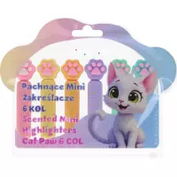 Ilustracja produktu Starpak Zakreślacie Mini 6 Kolorów Pastelowe Łapki 563028