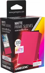 Ilustracja produktu Gamegenic: Matte Prime Sleeves (66x91 mm) - Red - 100 sztuk