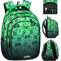 Ilustracja produktu CoolPack Fast Plecak Szkolny Game Over Gradient Green F163969
