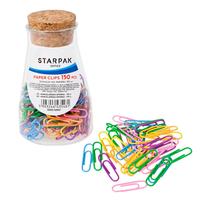Ilustracja produktu Starpak Spinacze Biurowe Kolorowe 150szt w słoiczku 429647