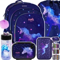 Ilustracja Starpak Zestaw Szkolny Galaxy Unicorn 2 5el. Plecak 529943 + Piórnik 531577 + Worek 531584 + 486109 + 542191