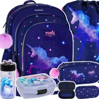 Ilustracja produktu Starpak Zestaw Szkolny Galaxy Unicorn 2 5el. Plecak  529943 + Piórnik 531576 + Worek 531584 + 486109 + 103560