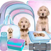 Ilustracja produktu Starpak Zestaw Szkolny Piesek Cuties 6el. Plecak 527185 + Piórnik 527205 + Worek 527158 + Torba 527151 + Z07505 + 536875