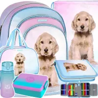 Ilustracja produktu  Starpak Zestaw Szkolny Piesek Cuties 6el. Plecak 527185 + Piórnik 527221+ Worek 527158 + Torba 527151 + Z07505 + 536875