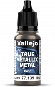 Ilustracja produktu Vallejo: 77.139 - True Metallic Metal - Base - Aged Metal (18 ml)