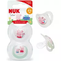 Ilustracja produktu Nuk Smoczek Uspokajający Silikonowy 0-6m 2el Peppa Pig 176335
