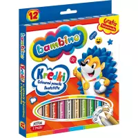 Ilustracja Bambino Kredki Drewniane 12 Kolorów + Temperówka 000249