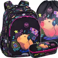 Ilustracja produktu CoolPack Zestaw Szkolny Capybara Music 3el. Plecak Jerry F029961 + Worek F159961 + Piórnik F062961
