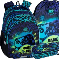 Ilustracja produktu CoolPack Zestaw Szkolny Gamer Chess 3el. Plecak Jerry F029964 + Worek F159964 + Piórnik F062964