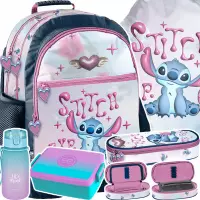 Ilustracja produktu Paso Zestaw Szkolny 5el.Stitch Serce Plecak DS26ZZ-116 + Piórnik DS26ZZ-013 + Worek DS26ZZ-712