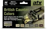 Ilustracja produktu Vallejo: 71.211 - Model Air - AFV - British Caunter Colors (6x17 ml)