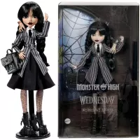 Ilustracja Mattel Monster High Wednesday w Szkolnym Mundurku HXJ04 Ilustracja Mattel Monster High Wednesday w Szkolnym Mundurku HXJ04