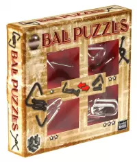 Ilustracja produktu Łamigłówki Metalowe  Ball Puzzles Czerwony -  4 szt.