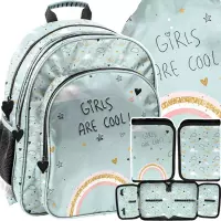 Ilustracja produktu Paso Zestaw Szkolny 3el. Tęcza Plecak  PP26RA-090 + Piórnik PP26RA-P001BW + Worek PP26RA-712