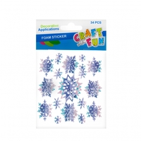 Ilustracja Craft With Fun Ozdoba Dekoracyjna Samoprzylepna Piankowa Śnieżynka 463723