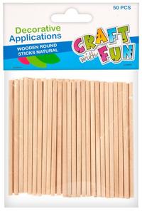 Ilustracja Craft With Fun Ozdoba Dekoracyjna Patyczki Drewniane Okrągłe 402525