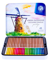 Ilustracja Astra Prestige Kredki Ołówkowe Drewno Cedrowe 48 kolorów 312121003