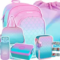 Ilustracja produktu Starpak Zestaw Szkolny 6el. Syrenka Ombre Plecak 486143 + Piórnik 536476 + Worek 486145 + Torba 514748 + Z07505 + 536875