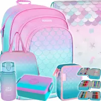 Ilustracja produktu Starpak Zestaw Szkolny 6el. Syrenka Ombre Plecak 486143 + Piórnik 536476 + Worek 486145 + Torba 514748 + 07505CP Z07505 + 536875