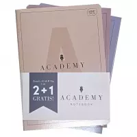 Ilustracja Interdruk Zeszyt Academy A5 60 kartek kratka 3 sztuki 355997