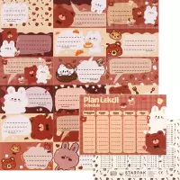 Ilustracja produktu Starpak Plan Lekcji A5 z Naklejkami na Zeszyt Kawaii 591763