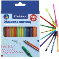 Ilustracja produktu Srtarpak Długopis Zamykany 12 kolorów School 582145
